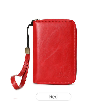 Cartera retro para pasaporte de negocios: elegante compañera de viaje de cuero sintético