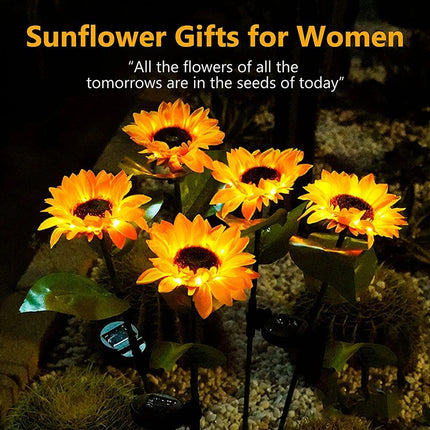 Solar Sunflower Garden Pathway Lights - Wnkrs