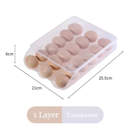 Caja de almacenamiento de huevos apilable y enrollable: organizador de 1, 2 y 3 capas