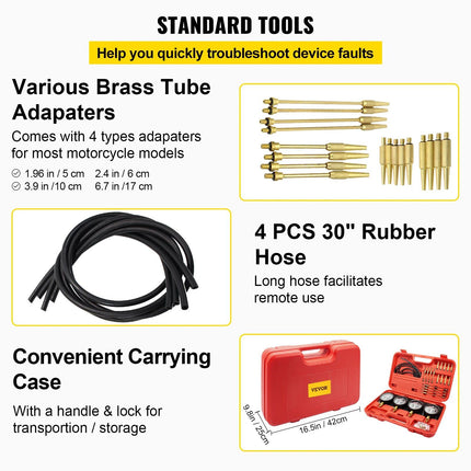 Fuel Vacuum Carburetor Sync & Diagnostic Gauge Set - Wnkrs