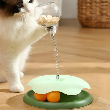 Juguete interactivo para gatos con dispensador de comida