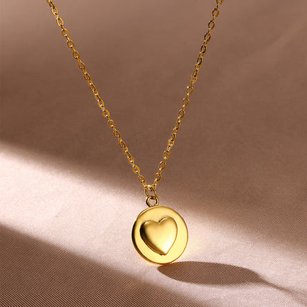 Gold Heart Pendant Necklace