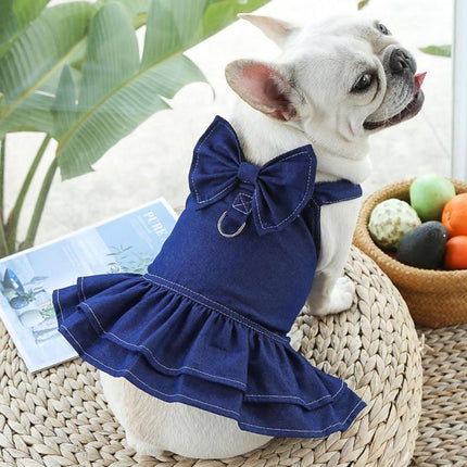 Harnais pour chien en denim chic