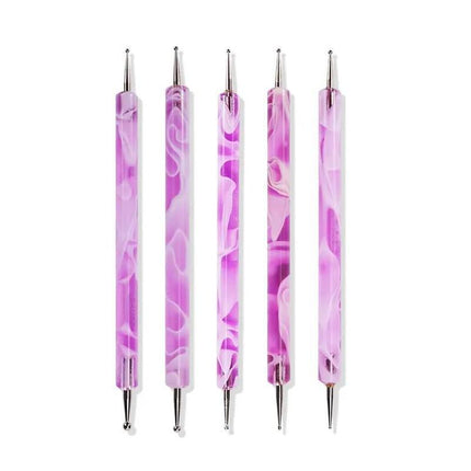 Lot de 5 stylos à pointiller pour nail art