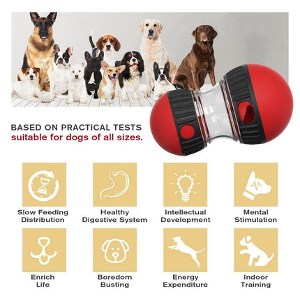 Jouet interactif pour chien avec distributeur de friandises - Balle roulante