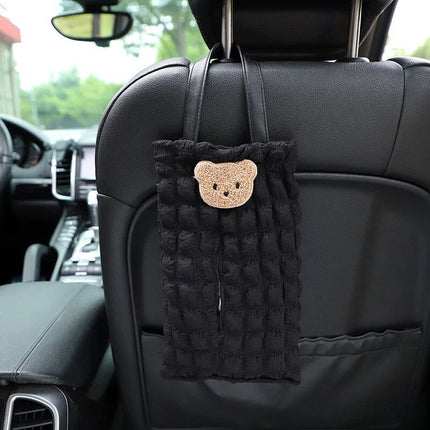 Cute Cartoon Bear Car Tissue Holder - Wnkrs