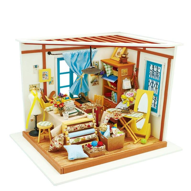 Enchanting Wooden Miniature Dollhouse Kit