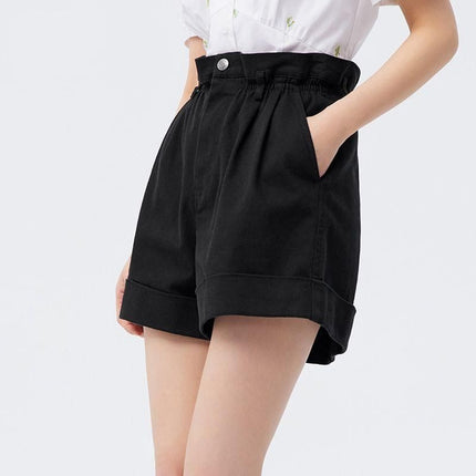 High-Waist Loose A-Line Casual Shorts for Women