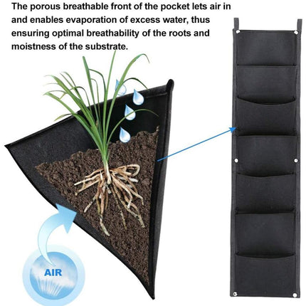 7-Pocket Vertical Hanging Garden Planter