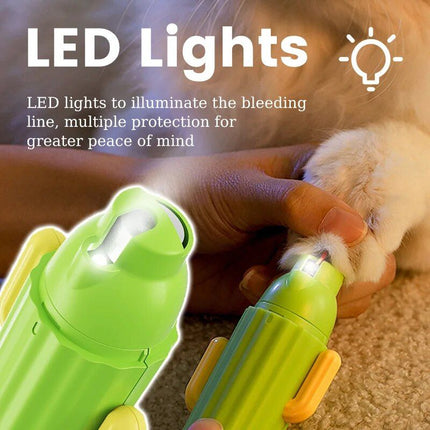 LED Light Rechargeable Dog & Cat Nail Grinder - Wnkrs