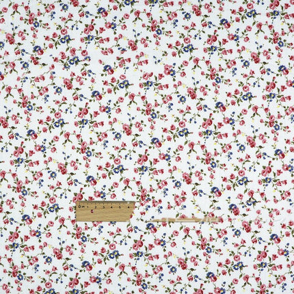 Plant Flowers Small Clear Floral Cotton Fabric - Wnkrs