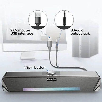 360° Home Movie Surround Sound Bar with Wired & Bluetooth 5.0 Connectivity - Wnkrs