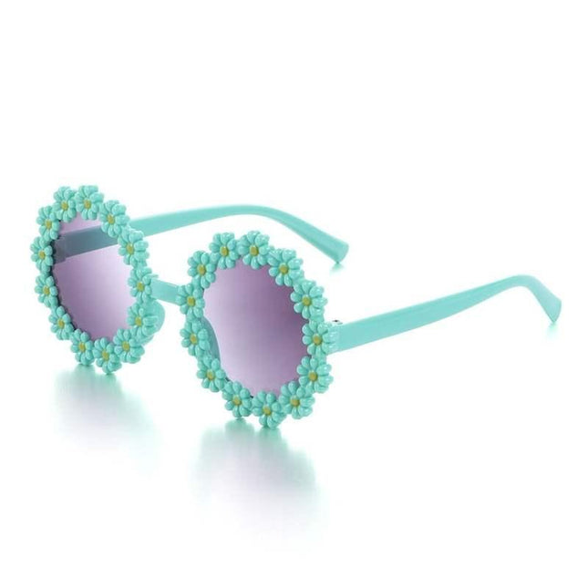 Lunettes de soleil rondes à motif de marguerites pour enfants