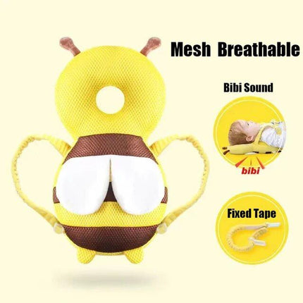 Cartoon Bee Baby Head Back Protector - Wnkrs