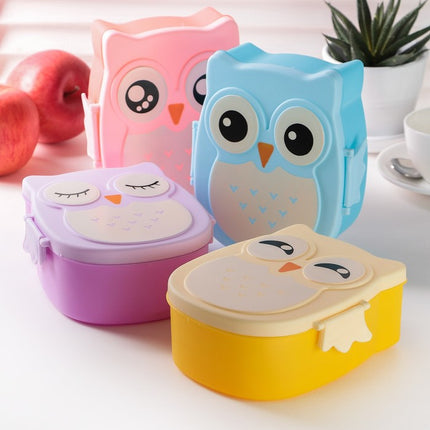 Microwave Cartoon Owl Lunch Box: Fun & Functional Food Storage for Kids