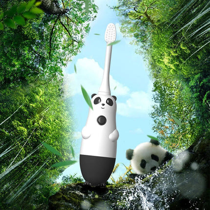 Kid-Friendly Panda Electric Toothbrush: Sonic Vibrations for Gentle Whitening and Deep Cleaning - Wnkrs