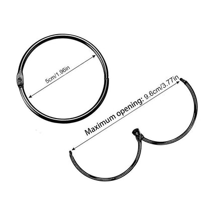 Lot de 20 anneaux ouverts pour rideaux de 50 mm