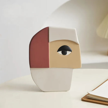 Vase créatif en céramique avec visage