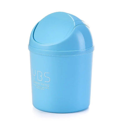 Compact Rolling Lid Mini Trash Bin - Portable Garbage Can for Car & Desk - Wnkrs