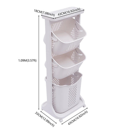 Multi-Layer Rolling Clothes Storage Cart - Wnkrs