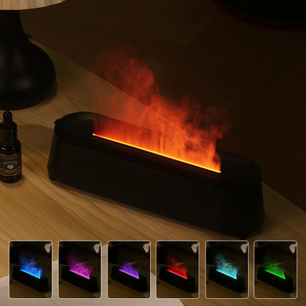 Diffuseur d'aromathérapie à simulation de flamme – Humidificateur à ultrasons avec télécommande