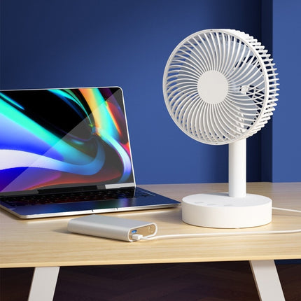 Ventilador de escritorio portátil recargable, miniventilador USB de 8 pulgadas para el hogar y la oficina