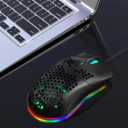 Ensemble clavier et souris de jeu filaire 60 % - Rétroéclairage RVB, léger, ergonomique pour ordinateur portable