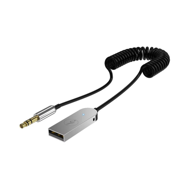 Adaptateur récepteur audio de voiture sans fil Bluetooth 5.0 avec appels mains libres et prise auxiliaire 3,5 mm