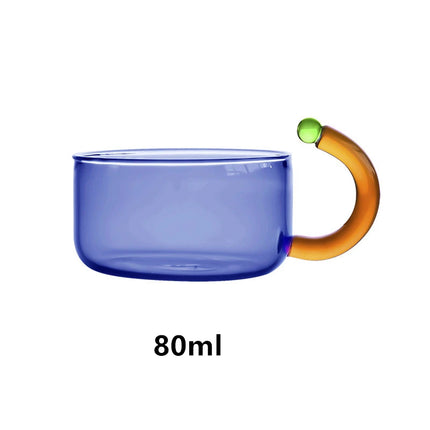 Colorful Glass Teapot and Teacup Set