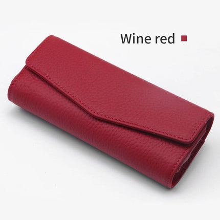 Luxury Cowhide Leather Sunglasses Case for Car Visor - Wnkrs