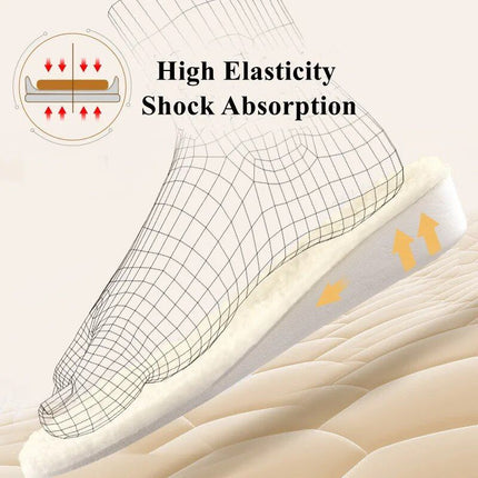 Winter Warm Height Increase Insoles - 1Pair Sports Shock Absorption Shoes Insole - Wnkrs