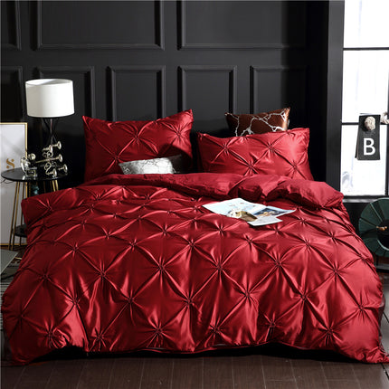 Three-piece Solid Color Bed Sheet Duvet Cover - Wnkrs