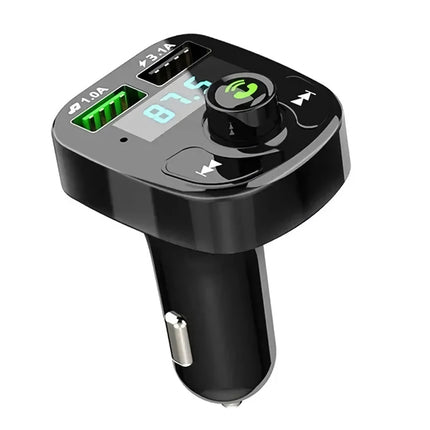 Transmetteur FM Bluetooth MP3 LED pour voiture avec double chargeur USB et appels mains libres