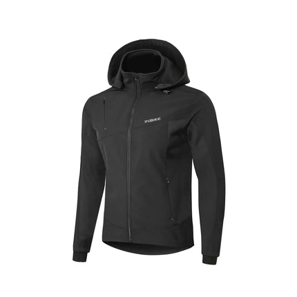 Coupe-vent de cyclisme pour homme – Veste coupe-vent thermique à capuche