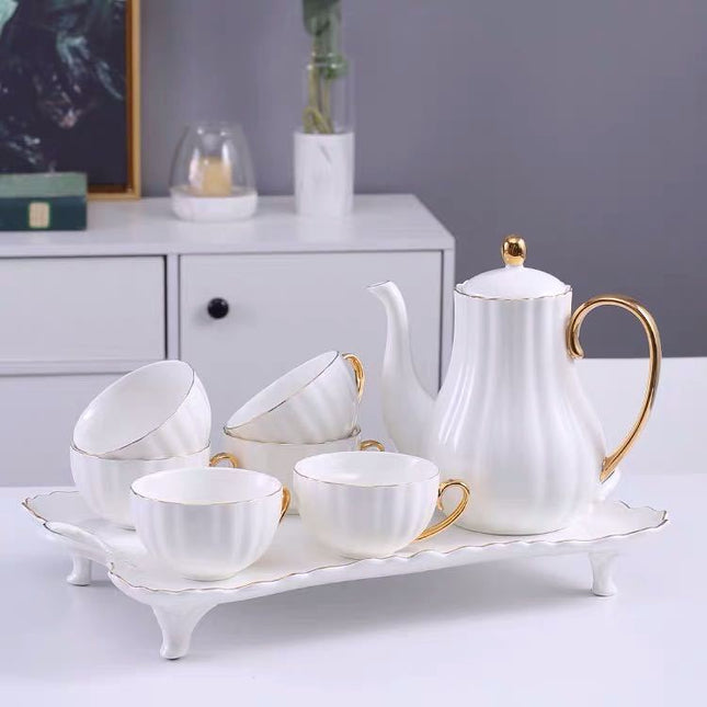 Gold Painted Living Room Coffee Cup Tea Set Tea Cup Set - Wnkrs