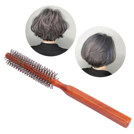 Brosse à cheveux ronde en bois