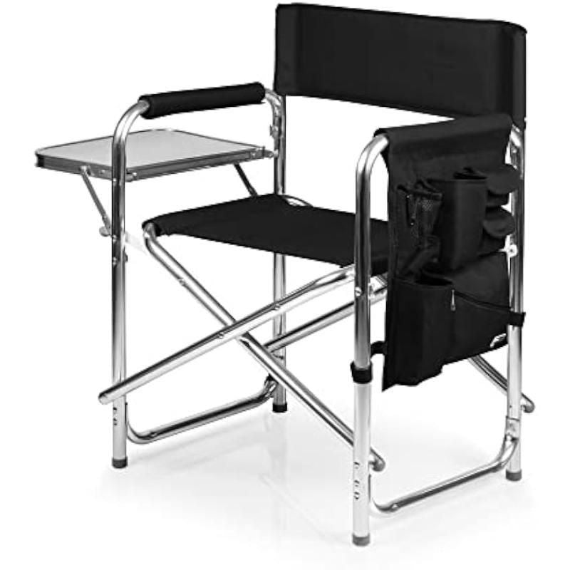 Deluxe Black Sports Chair with Side Table