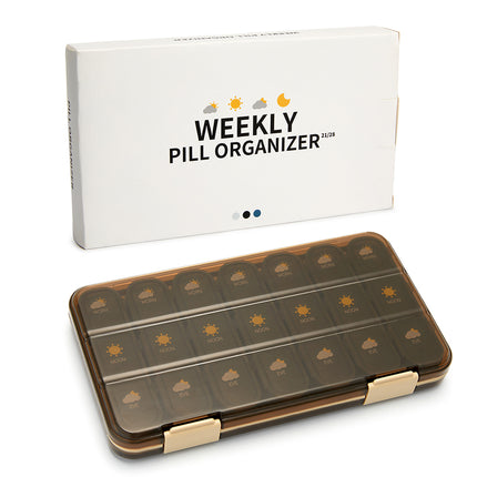 Large Capacity Weekly Pill Organizer - 21/28 Grids Pill Case