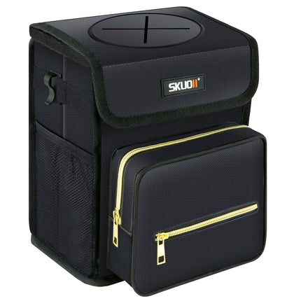 Waterproof Car Trash Bin with Multi-Functional Storage - Wnkrs