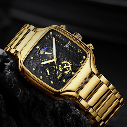 Luxury Quartz Square Men's Sport Waterproof Wristwatch