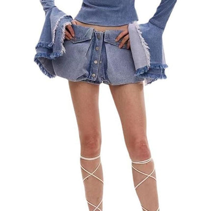 Chic Low Waist Denim Shorts