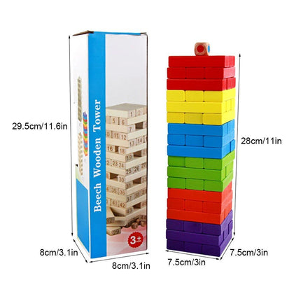 Fun Games For Whole Family Wooden Building Blocks Stacking Balance Puzzle - Wnkrs