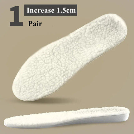 Winter Warm Height Increase Insoles - 1Pair Sports Shock Absorption Shoes Insole - Wnkrs