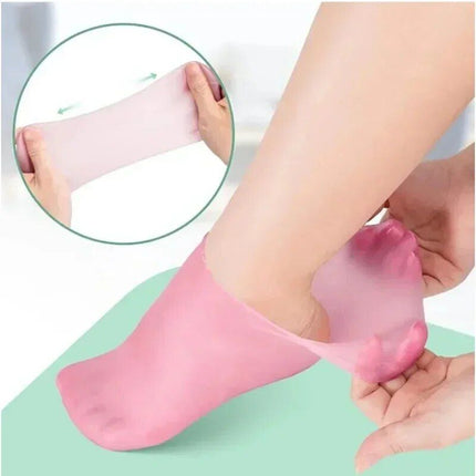 Silicone Spa Moisturizing Gel Socks for Foot Exfoliation & Care - Wnkrs