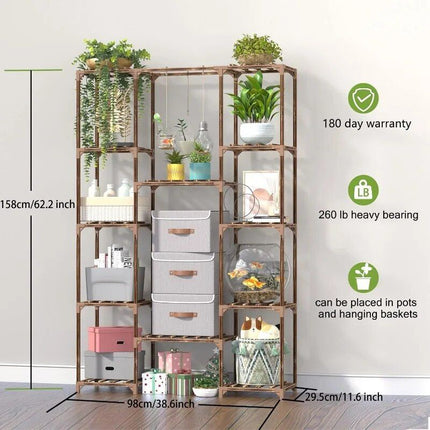 Eco-Friendly Tall Wood Plant Stand - Wnkrs