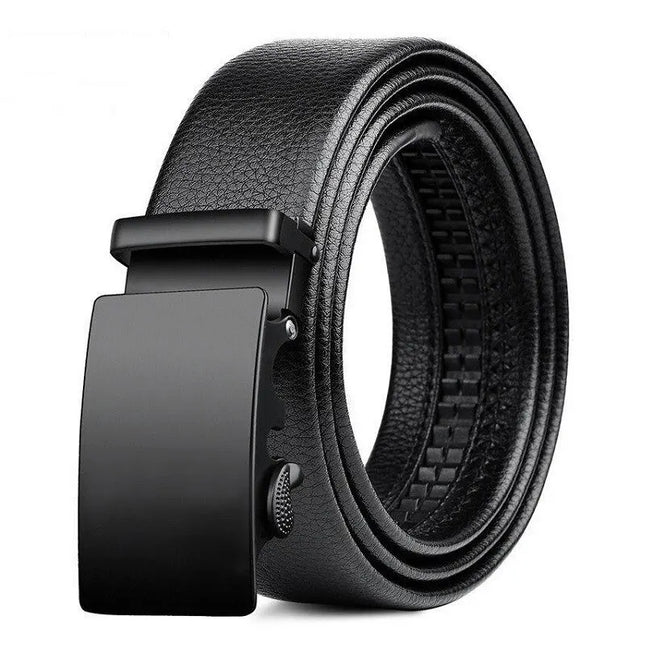 Ceinture en cuir pour homme de haute qualité avec boucle automatique en métal