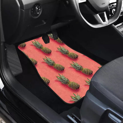 Pastel Pineapple Pink Car Floor Mats - Wnkrs