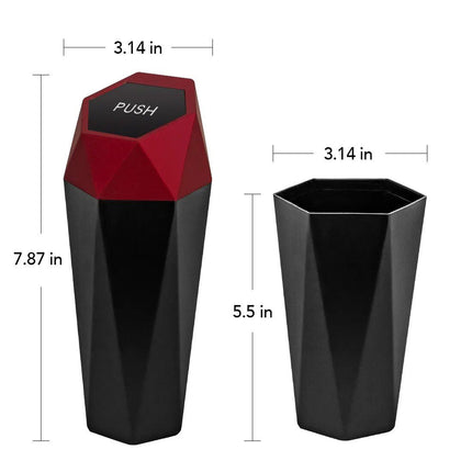 Portable Mini Car Trash Can with Leak-Proof Lid: Elegant, Functional & Compact - Wnkrs