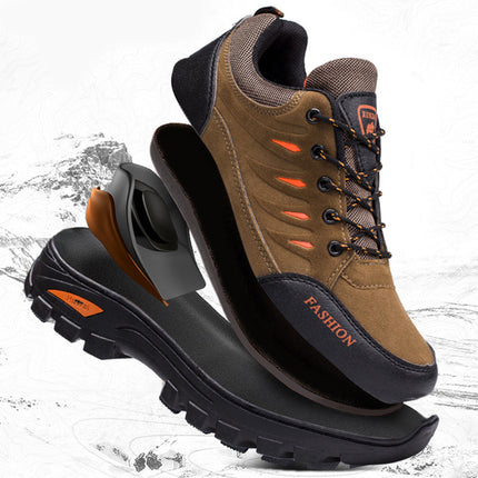 Men's Hiking Work Shoes Casual Breathable Lace-up Sneakers Outdoor Running Sports Shoes - Wnkrs