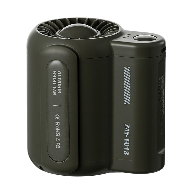 Ventilateur de taille portable sans feuilles - Mini ventilateur électrique monté sur la taille pour une utilisation en extérieur